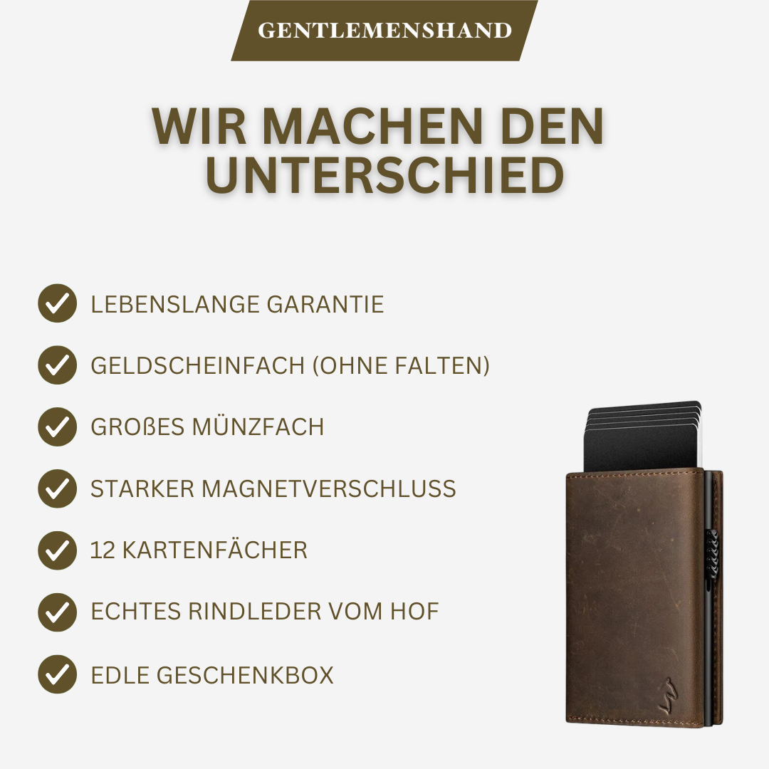 Tradition und Vertrauen - kaffeebraune Lederbörse mit lebenslanger Garantie für nachhaltige Qualität